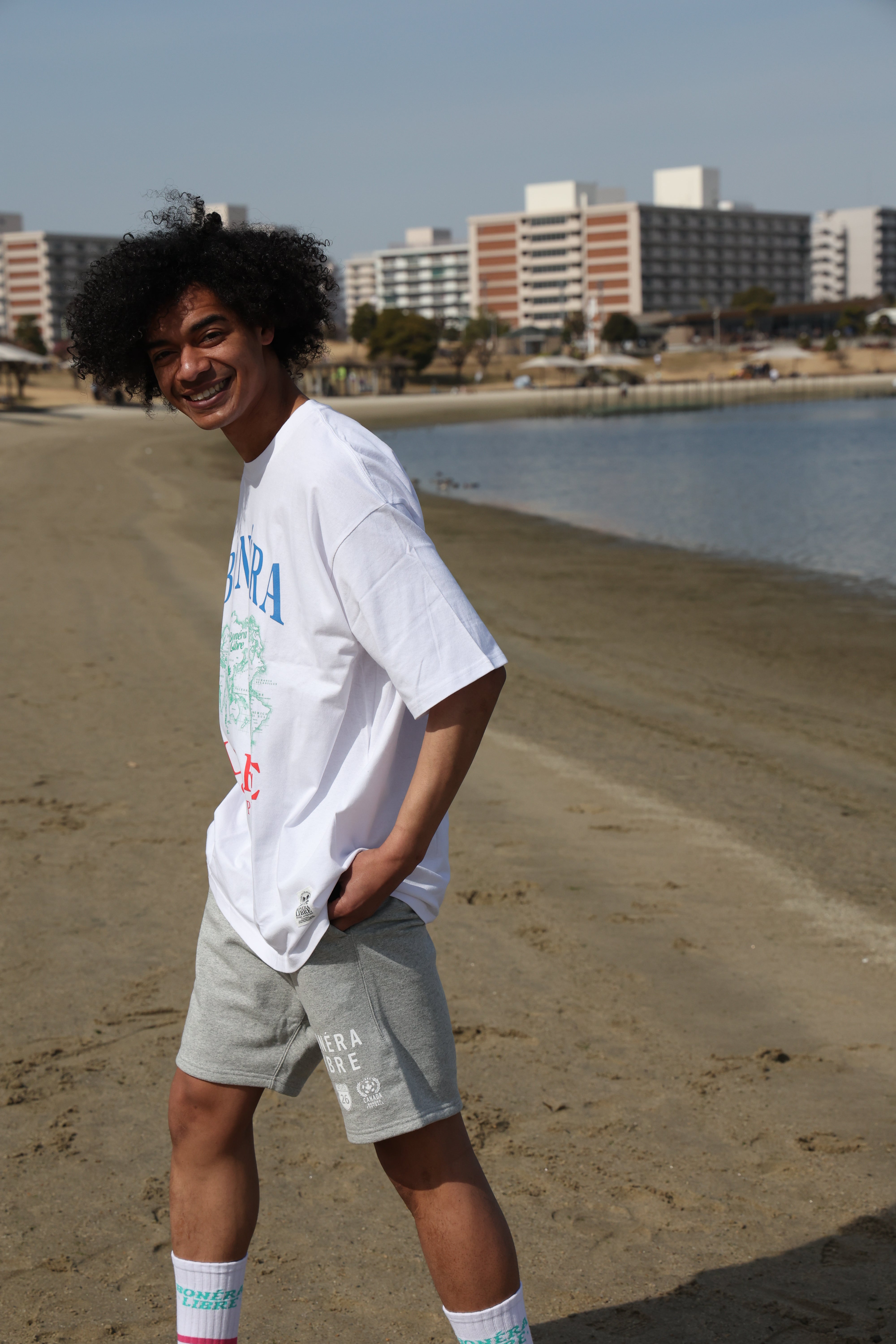 キムジー MBRC THE OCEANスウェットショーツ ブライトホワイト LB-SW002／スウェットハーフパンツ（ASH,BLK,STEAM）／LIBRE