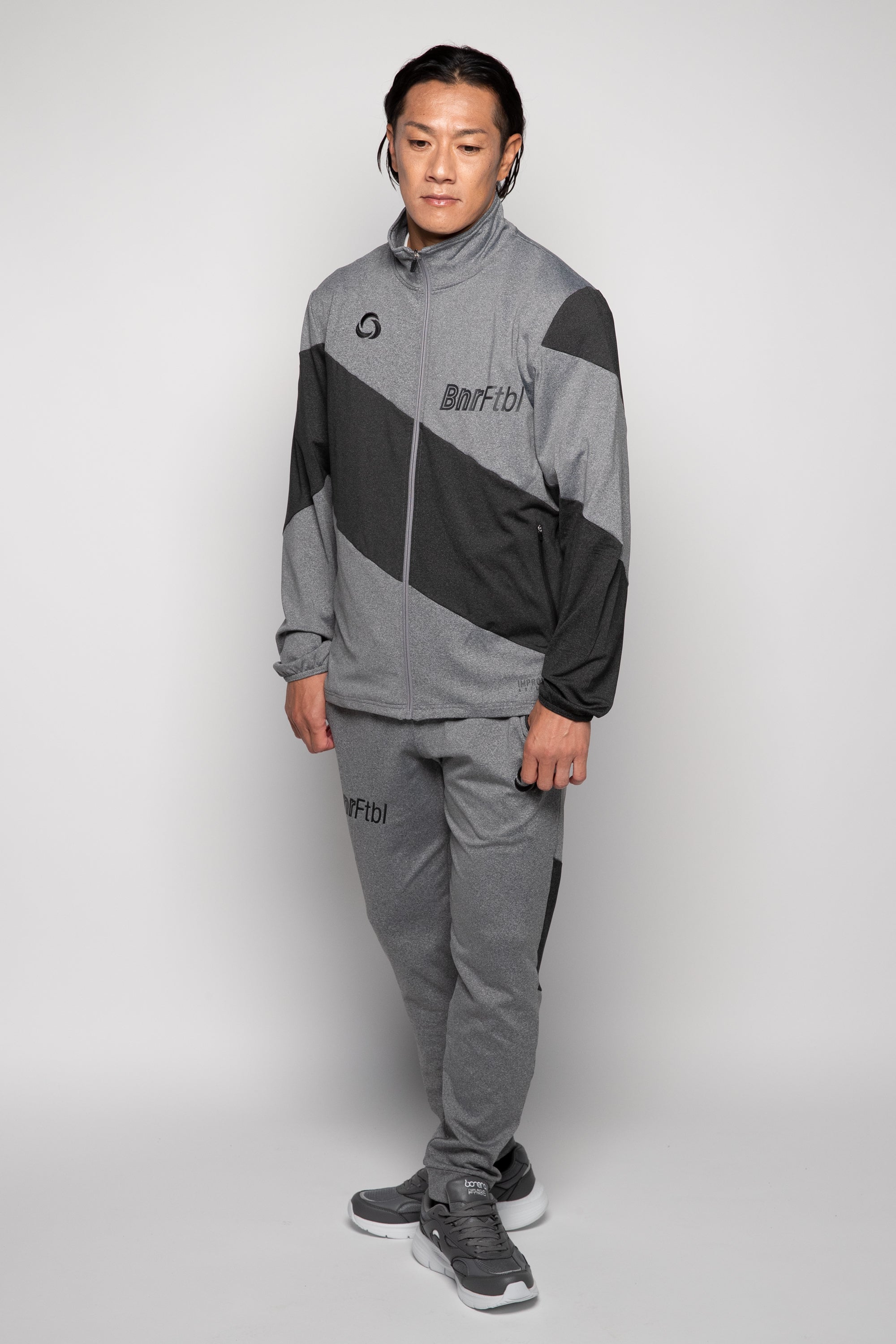 BNR-TJ080T／霜降りスウェットジャケット（GRAY,BLACK）／bonera